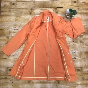 VINTAGE 90’s GAP Peach snap rain coat long jacket